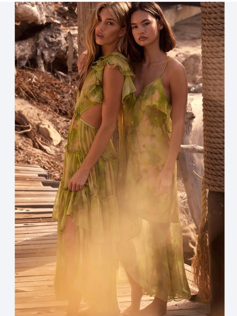 Misa Los Angeles Aina Dress Chartreuse Abstract L